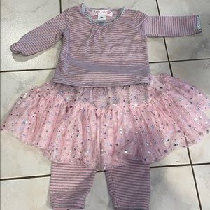 Pink Tutu Skirt Leggings with Top